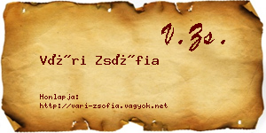 Vári Zsófia névjegykártya