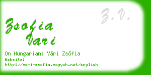 zsofia vari business card